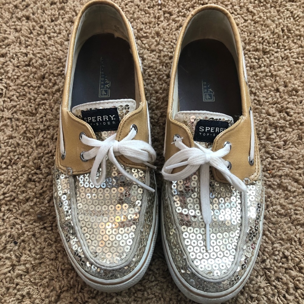 Gold sequin Sperry’s